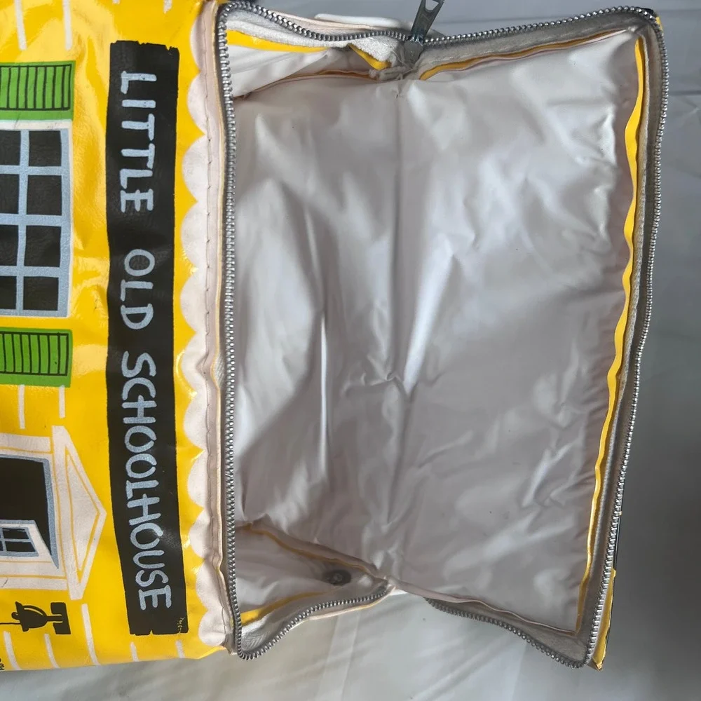 Vintage 1974 Mini Muncher Yellow Little Old Schoolhouse Lunchbox Dart Industries